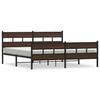 VidaXL Metal Bed Frames Without Mattress Brown Oak 180x200 Cm, Double Bed, Bedroom Furniture, Guest Bed, 3308478