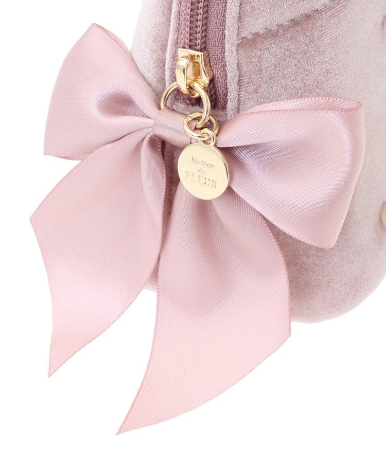 De Apparel Velvet Pearl Stand Pouch for Pink [Maison Fleur] Women,