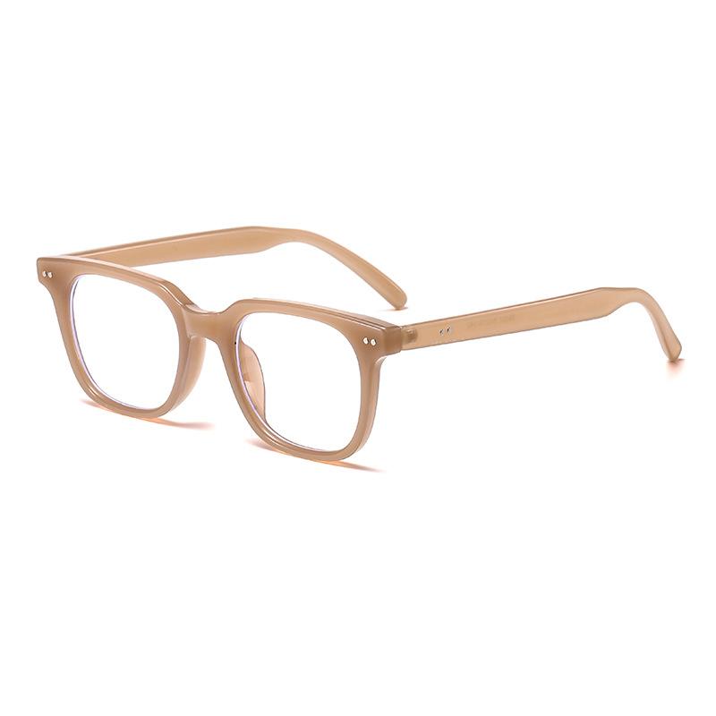 66037 Trend Rice Nail Square Frame Anti-Blue Light Flat Glasses 5 Personalized Plain And Thin Glasses