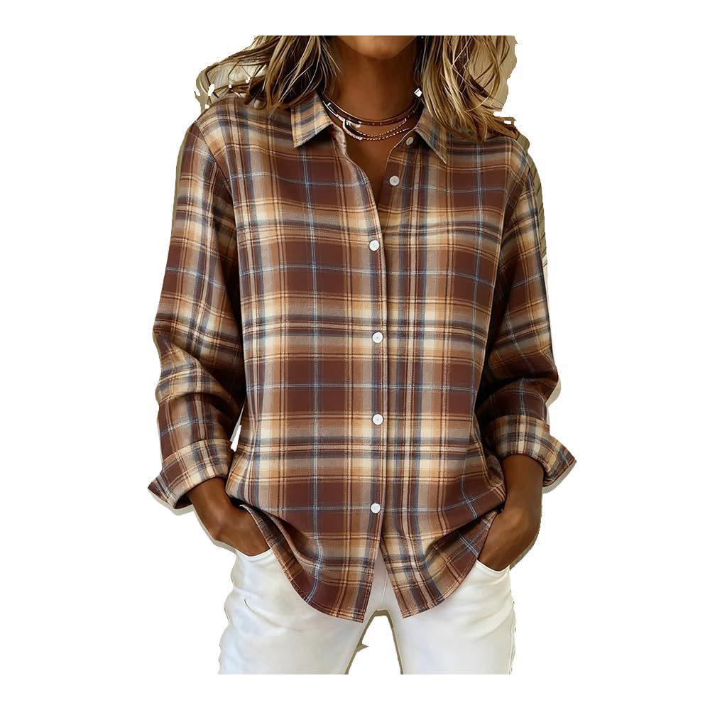 2025 TEMU 3D Print Women's Autumn Shirt - Trendy European & American Style