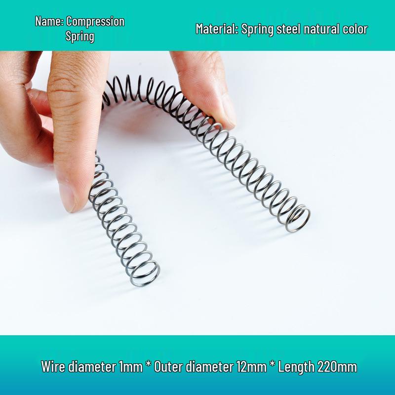 Steel Wire Compression Spring, 1.2-50mm Diameter, Long, Thin & Durable, Yellow, 300 Available