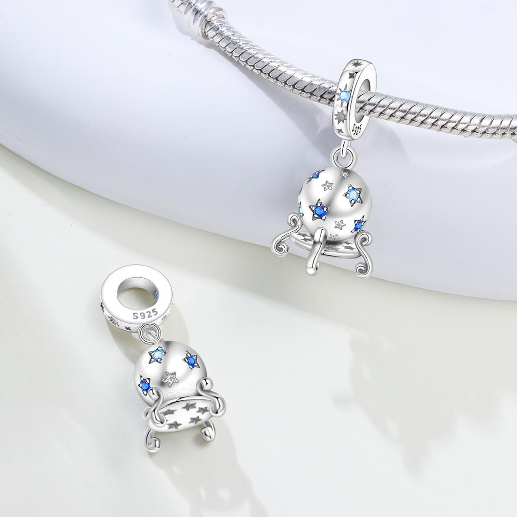 Orstarry 925 Silver Magic Ball Pendant Beads Pendants Bracelet Charm Jewelry Party DIY Trendy Gifts