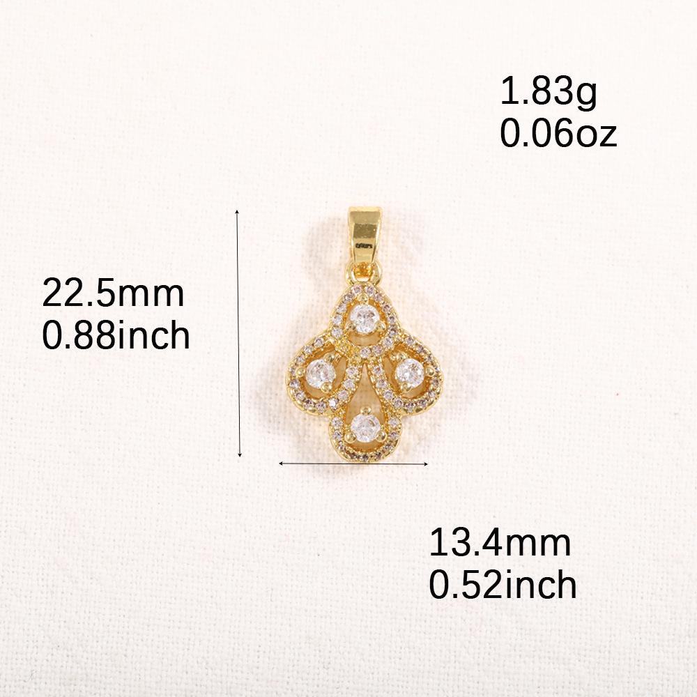 French Retro High-End Copper Gold Plated Necklace with Micro-Inlaid Zircon Pendant