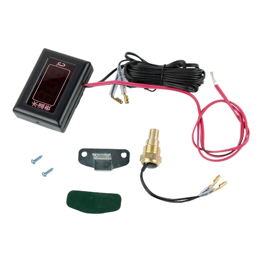 Kit Prático de Medidor Digital de Temperatura da Água Para Motor de Carro+Sensor+Suporte Novo