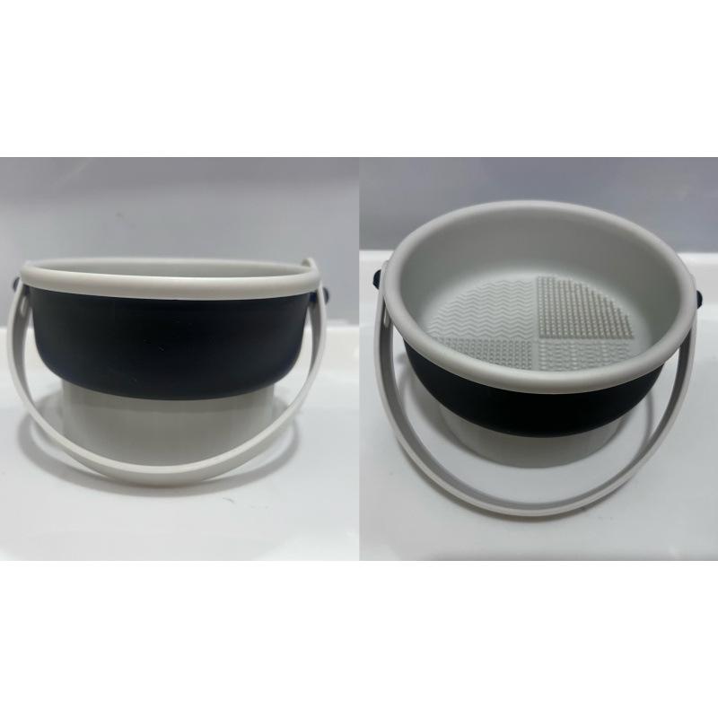 

Silicone Makeup Brush Cleaner Bowl & Puff Storage Rack with Drying Tool Set In OPP Bag