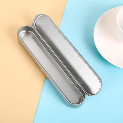 Gift Rectangular Tinplate Box Stationery Flip-top Metal Box Personalized Pen Case  School