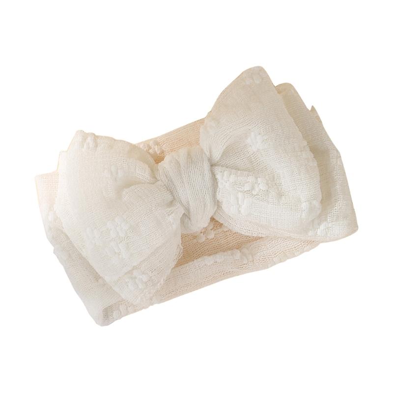 Breathable Mesh Fabric Headband Newborn Headwrap with Cute Bowknot Design Comfortable Baby Hair Accessories