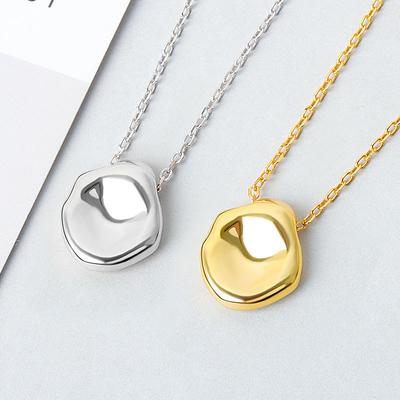 S925 Sterling Silver 18K Gold Plated Pendant Necklace for Women | Daily Wear Minimalist Clavicle Chain Fashion Jewelry Gift