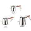 V Shaped Spout Turkish Coffee Pot Wood Handle Milk Saucepan Practical Butter Warmer Pot  Cafe