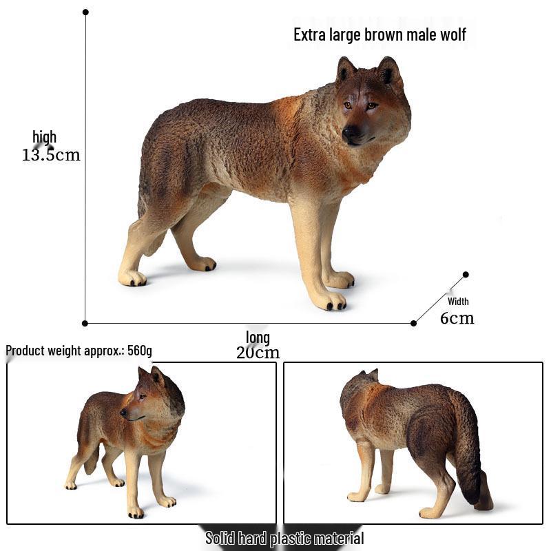 Heart-Shaped Children's Cognitive Toy: Roaring Tibetan Wolf Model Ornament