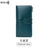 Women's Wallet Oil Wax Leather Double Zipper Long Wallet New Retro Clutch Bag