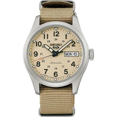 Herre SBSA199 (5SPORTS Markssportsstil Mekanisk Herre Nylonrem) Rundt Ur Beige