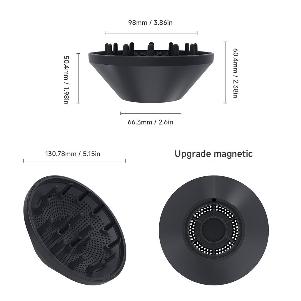 Compatible For DOCOLAB Supersonic High Speed Hair Dryer H800 H900 Diffuser Nozzle Attachement Replacement Hair Comb Tool Barber