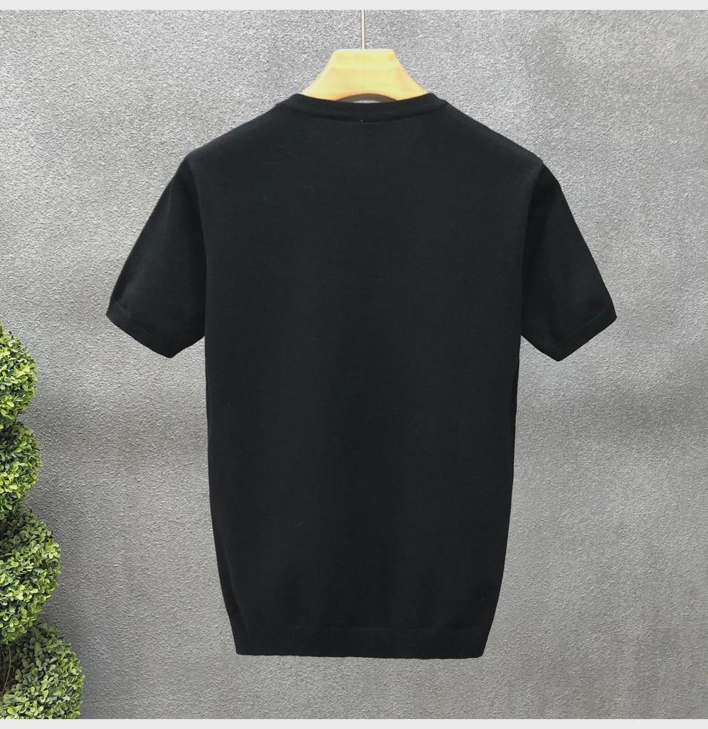 Men's Slim Fit Ice Silk Half-Sleeve T-Shirt, Henry Style