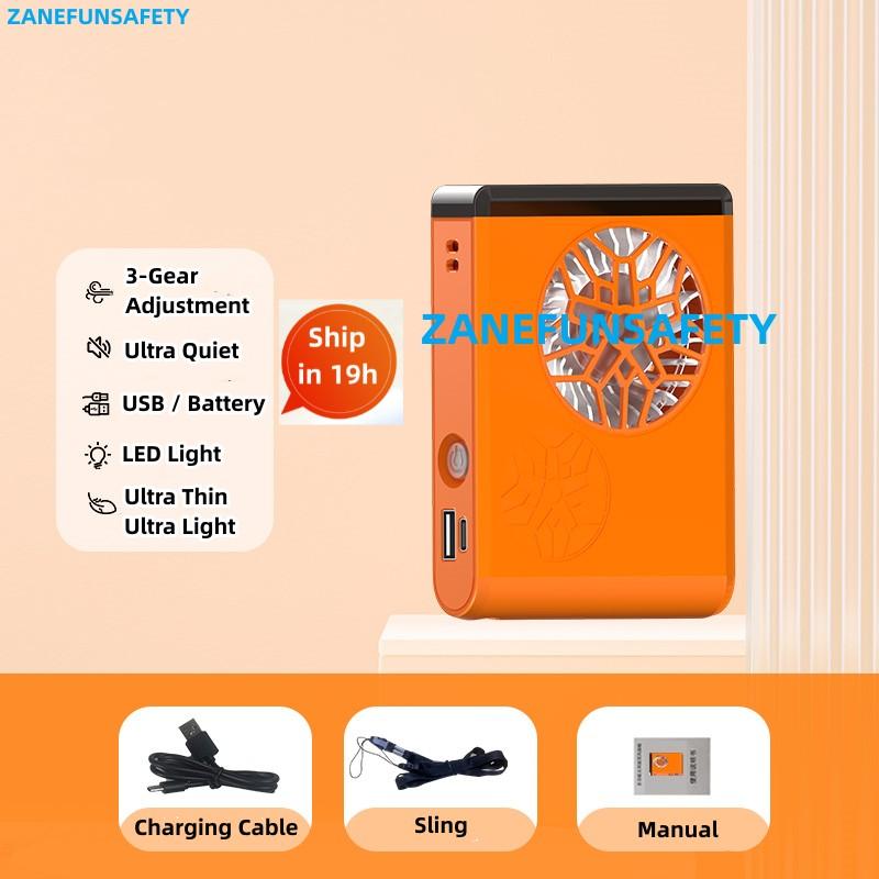

Mini Neck Fan With 6500mAh Battery Power Bank 3W LED Light Ultra Quiet Thin Lightweight 180g Portable Neck Fan