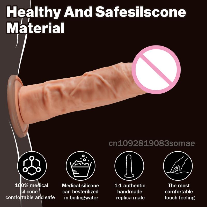Realistic Dildo Silicone Penis Adult Sex Toys G-spot Anal Stimulation Masturbator Dildo with Suction Cup Adult SexToy ButtPlug