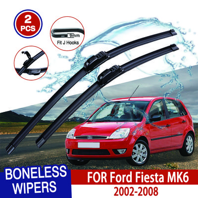 Для Ford Fiesta MK6 2002-2008 Автомобільні склоочисники U-типу М'яка гума Безкаркасні Безкаркасні Автомобільні склоочисники 22"+16"