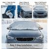4-Layer Universal Car Windshield Snow Cover Magnetic Edge Waterproof All Weather Frost Protector for SUV Truck Winter Outdoor