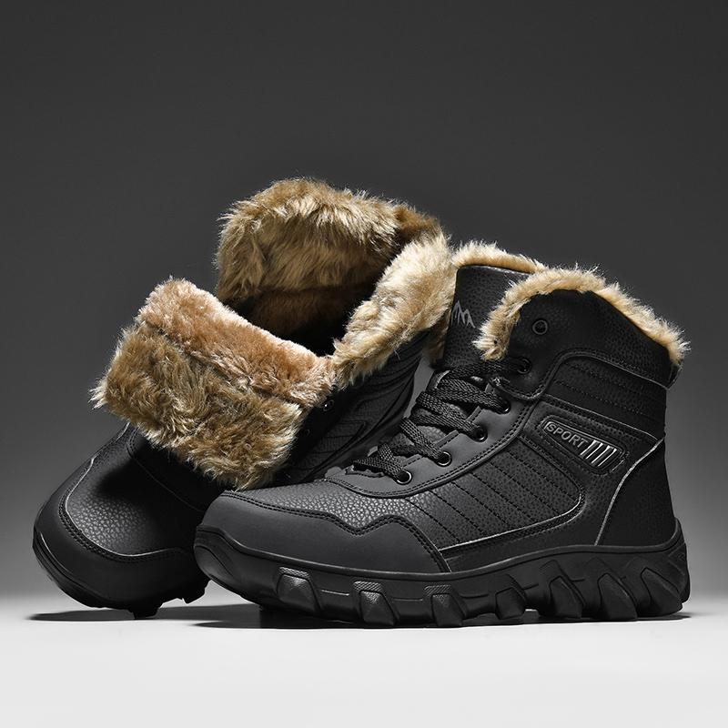 Men's Warm Snow Boots Are Thick Soft Non Slip Fashionable and Versatile A Must-have for Winter Outings