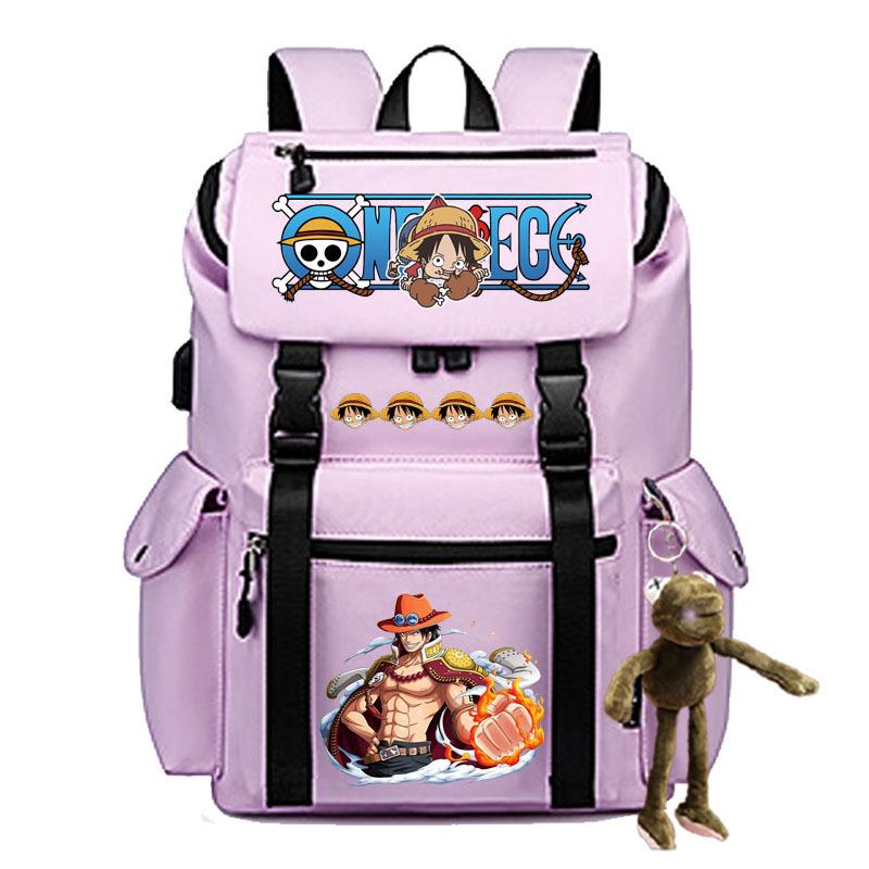 2024 Cross-border New Popular ONE PIECE Cartoon Pattern Backpack College Student Large-capacity Laptop