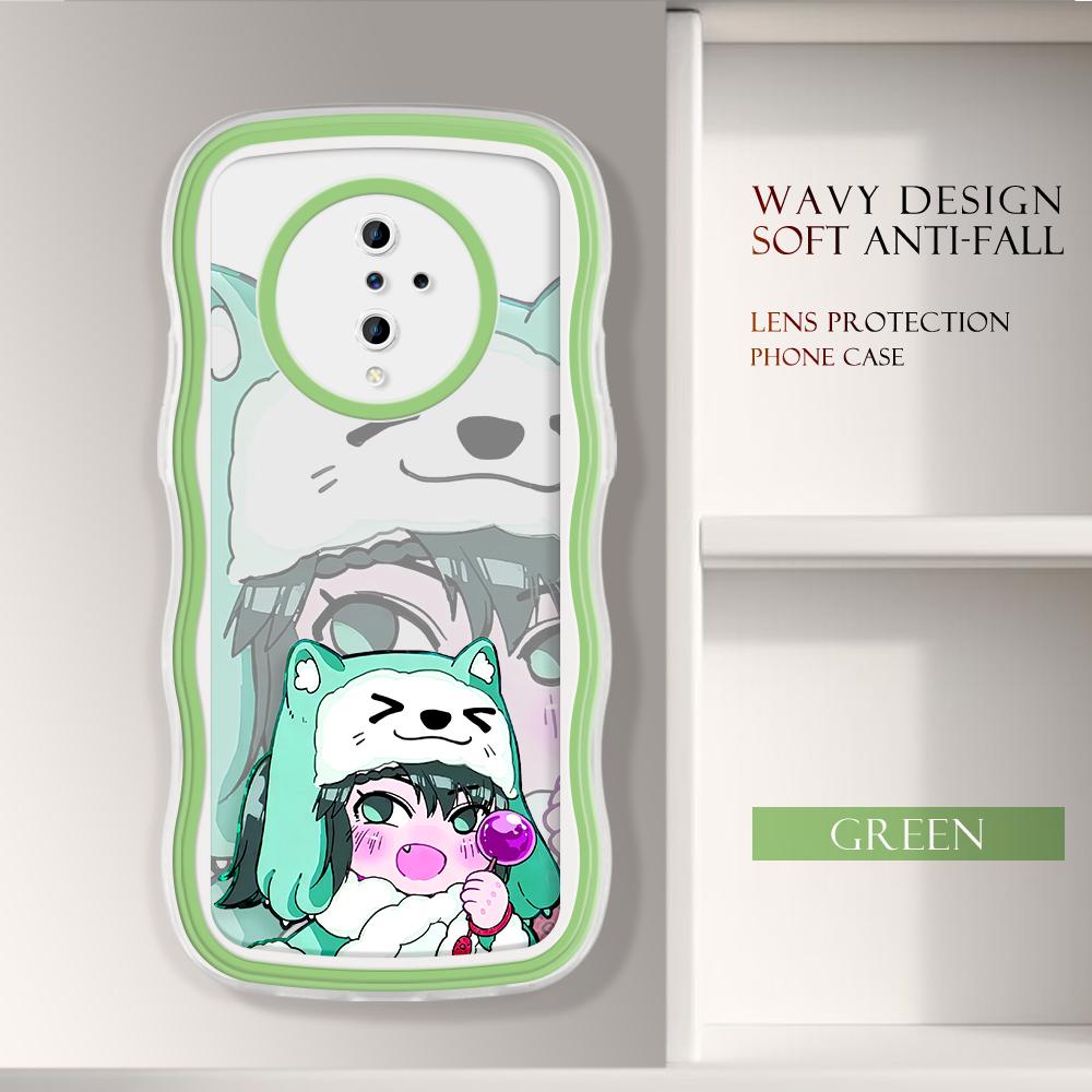 

Модный мягкий волнистый чехол для телефона с рисунком из мультфильма, защита камеры, противоударный чехол для мобильного телефона Vivo Vivo Y52 5G