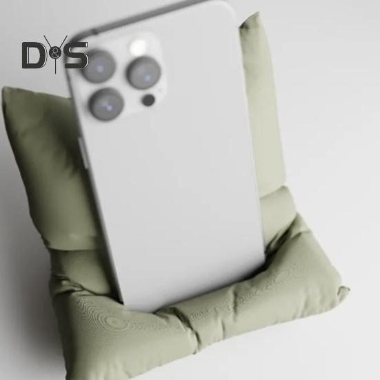 Pillow Shaped Phone Holder 3D Printed Pillow Phone Stand Portable Smartphone Holder with Charging Slot for Home Office Travel