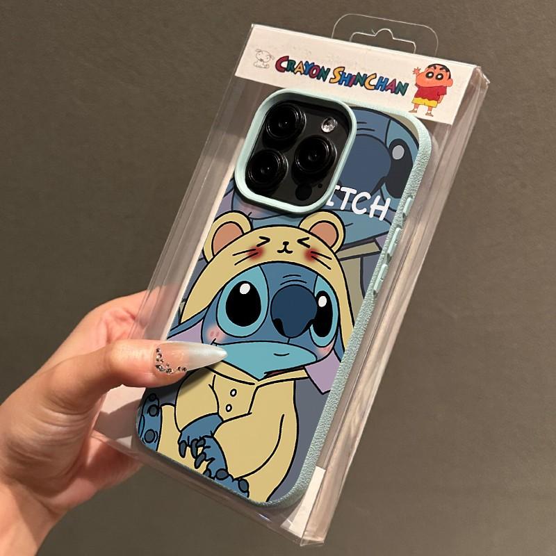 

Пижама Стич Ангел Подходит для Apple 15 Чехол для мобильного телефона Iphone13/14promax Кожаный узор Мягкая оболочка 16Pro iPhone 12 Pro