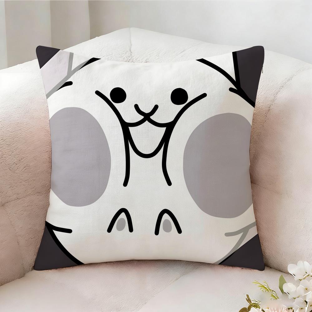The B-Battle Cats Cute Pillow Case Pillowcase, Double-Sided Printed, Sofa Cushion, Bedroom Headboard Pillow