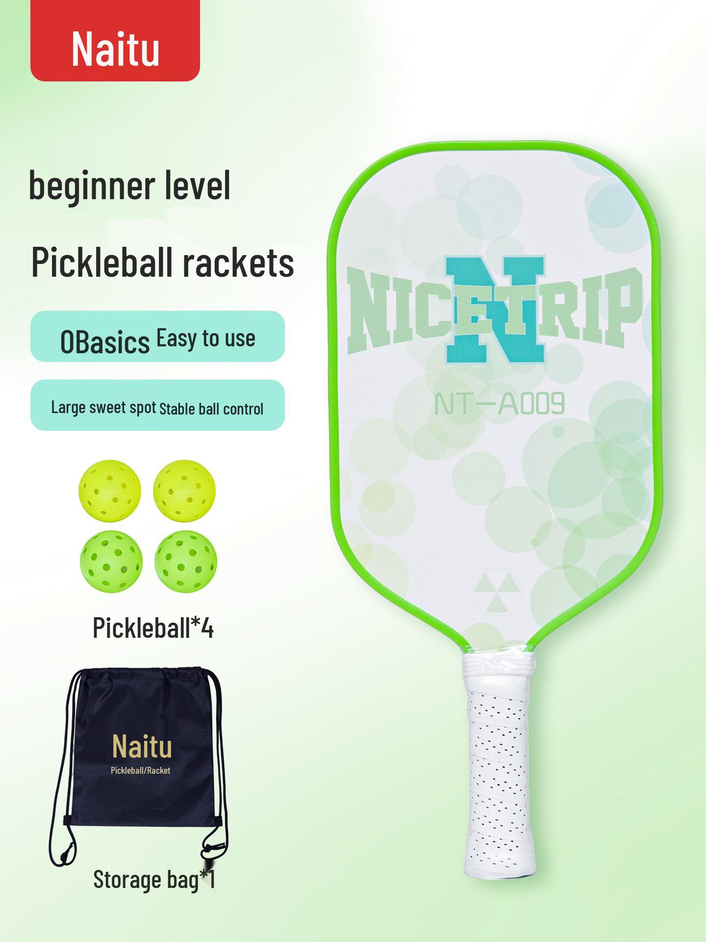 Fiberglass Pickleball Paddle Set for Adults & Kids - Beginner Level 1 Paddle + Gift Box