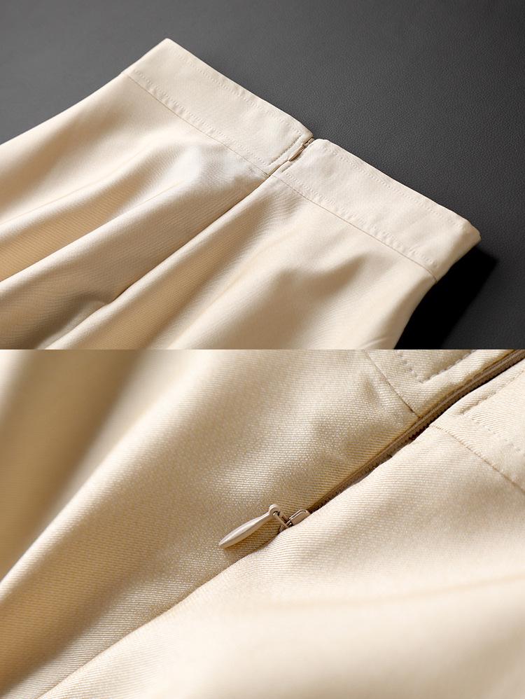 In-Stock Elegant Hepburn Style High-Waisted A-Line Umbrella Skirt for Women - Summer Collection