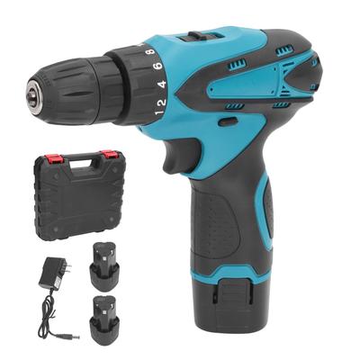 Small Cordless Drill 12V Electric Power Driver with 2 Batteries Charger 350In?lb Torsion 38in