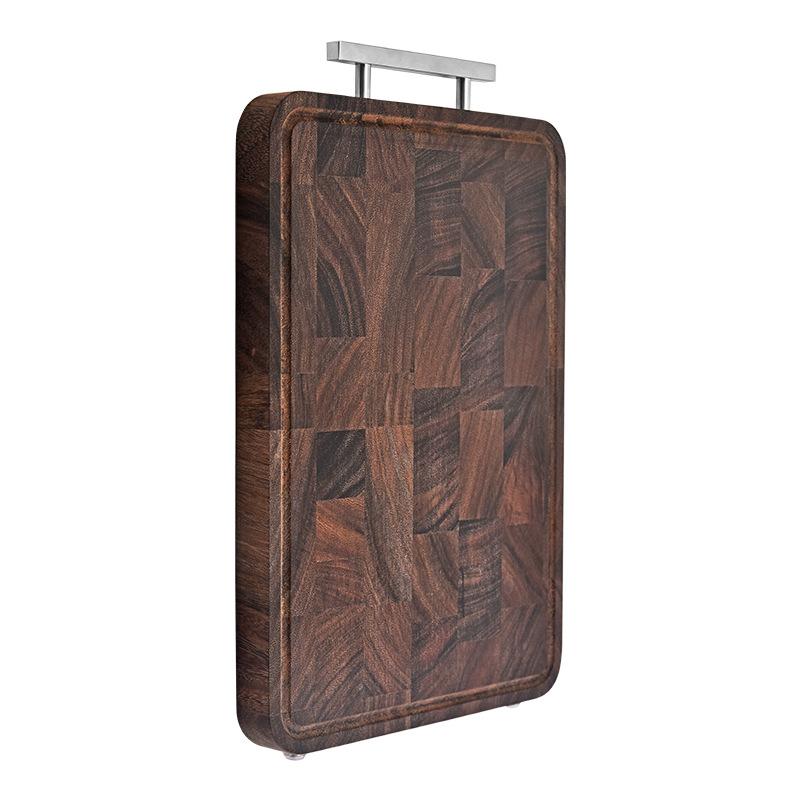 

Разделочная доска из массива черного ореха, отель, дом, для нарезки овощей, стейков, фруктов, деревянный поднос, разделочная доска для кемпинга 400x250x30mm