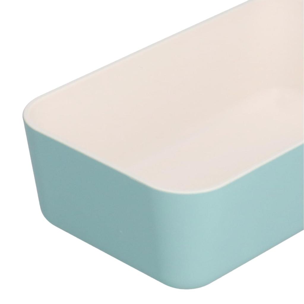 Yamanaka Lacquer Bento Box Lunch Box 1 Tier 600ml Microwave Safe Dishwasher Safe Women Men Bitie Simple BL Made In Japan (Blue) C18088-6