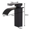 Bathroom Basin Faucet Waterfall Deck Mounted Cold and Hot Water Mixer Tap