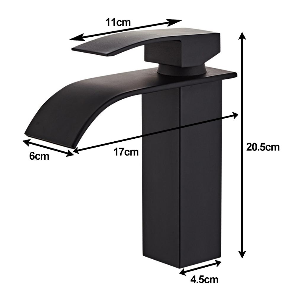 Bathroom Basin Faucet Waterfall Deck Mounted Cold and Hot Water Mixer Tap