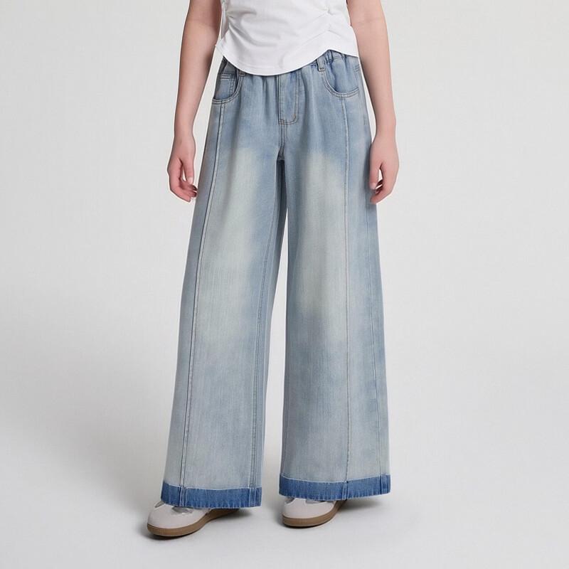 Deesha Girls  Wide-Leg Denim Pants 160