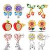 Food Nature Sweet Earrings for Women Girls Trendy Fashion Jewelry High Quality Dainty Elegant Gift