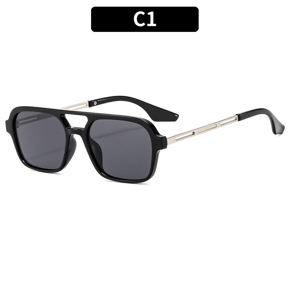 Double Beam Sun Glasses Fashion Sunglasses  Outdoor Street Photography Decorative Glasses Trendy Women's Sunglasses