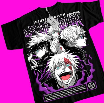 Gojo Satoru T-shirt Jujutsu Kaisen Anime Skräck Rolig Presenttröja Alla Storlekar