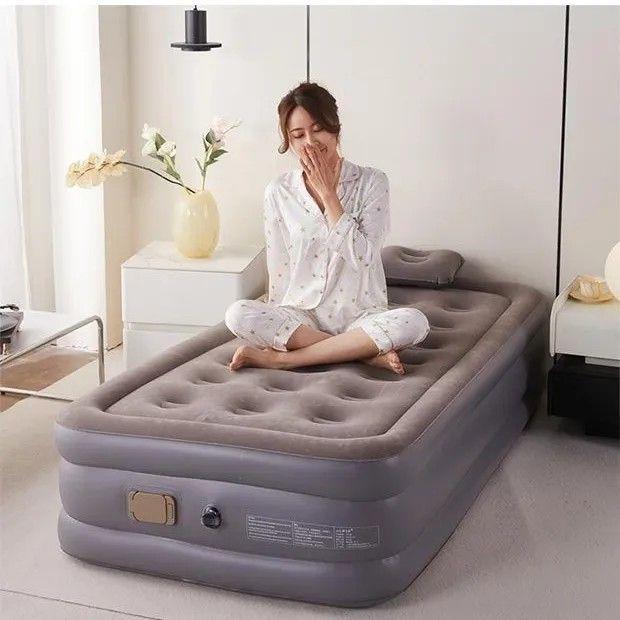Portable Double Air Mattress: Automatic Inflatable Bed for Outdoor Camping and Travel