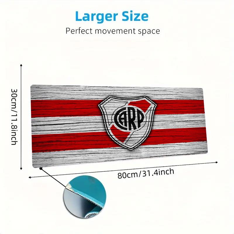 River Plate Mouse Pad, Large Gaming Desk Mat, Non-slip XXL Mousepad for Laptop & Tablet, Mini PC Playmat with Stitched Edges