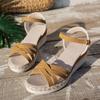 Plus Size 36-43 Women's Sandals Summer Casual Shoes for Women Comfortable Non-slip Walking Slip on Elastic Fabric Female Shoes