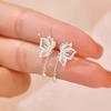 Pair of Elegant Hollow Butterfly Tassel Earrings – Hypoallergenic Silver Plated, Romantic Choice for Special Occasion & Meetings