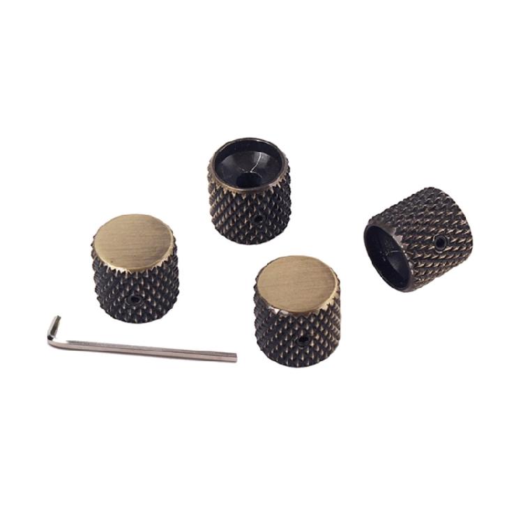 4Pcs Fashion Bronze-coloured Electric Guitar Volume Control Knobs Guitar Knobs