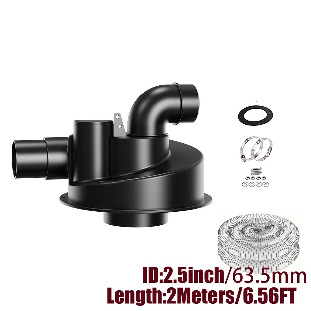 2.5'' PEMEDOR Woodworking Double Filtration Cyclone Dust Collector DIY Turbocharged Filter Industrial Separator Dust Collection