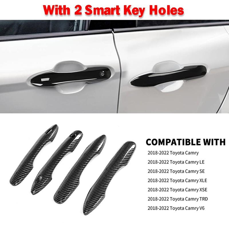 Fits 2018~2023 Toyota Camry Carbon Fiber Door Handle Cover Trim Overlay Cap Set