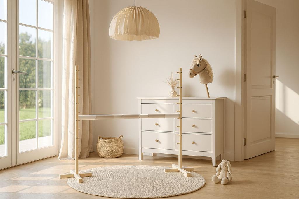 Przeszkoda Skokowa Do Hobby Horse 160Cm, H-120 Cm, Belka Beżowa