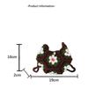 Sweet Handmade Crochet Crossbody Bag Flower Pattern Fabric Yarn Small Change Purse Knitted Shoulder Bag