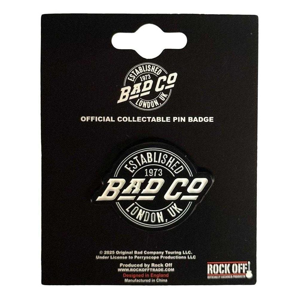 Bad Company Est 1973 Pin Circle Logo Badge