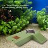Turtle Frog Floating Island Aquatic Pet Reptile Habitat Supplies Aquarium Ornament(Green)